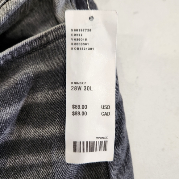 NWT BDG Urban Outfitters Jeans Mens 28/30 Black Stone Wash Skate Fit Whiskering - Picture 6 of 15